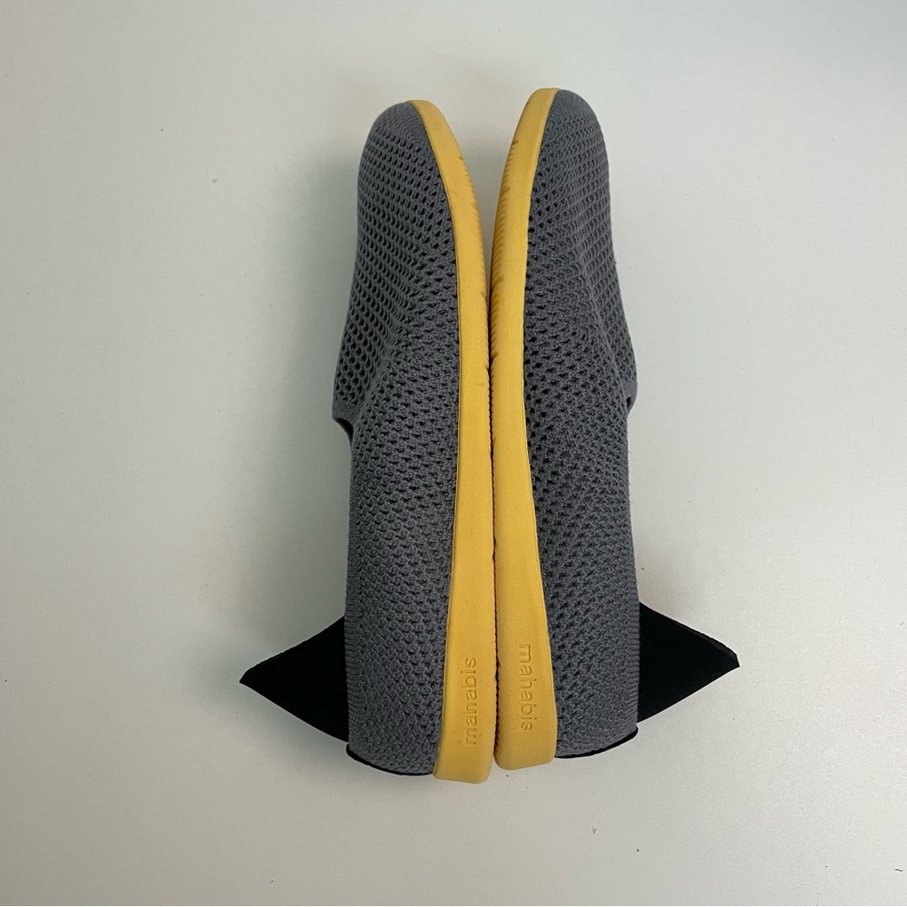 Mahabis Flats Breathe Slipper Perforated Convertible Lightweight Grey Yellow - Picture 6 of 7